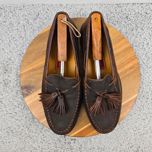 Cole Haan Mens 11M Country Brown Leather Two Tone Tasseled Lug Sole Daily Loafer - Picture 5 of 13
